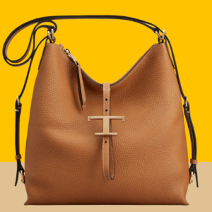 OrangeReversible Leather & Suede Shoulder Bag